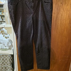 Style & Co. Brown Leopard Print Jeans